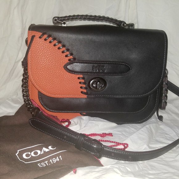 Coach Rip and Repair Small Link Messenger Bag in Leather - Picture 8 of 14